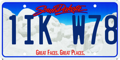 SD license plate 1IKW78