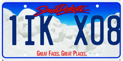 SD license plate 1IKX08
