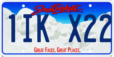 SD license plate 1IKX22