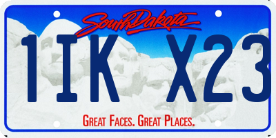 SD license plate 1IKX23