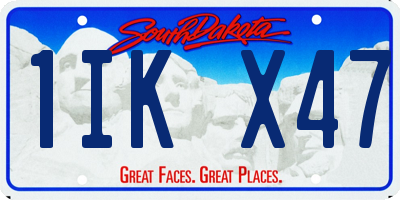 SD license plate 1IKX47