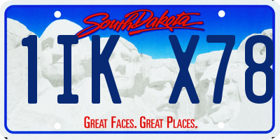 SD license plate 1IKX78