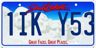 SD license plate 1IKY53