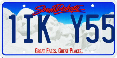 SD license plate 1IKY55