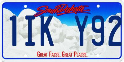 SD license plate 1IKY92