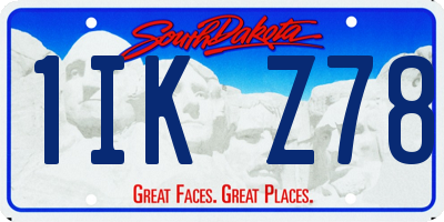 SD license plate 1IKZ78