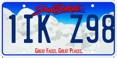 SD license plate 1IKZ98