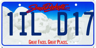 SD license plate 1ILD17