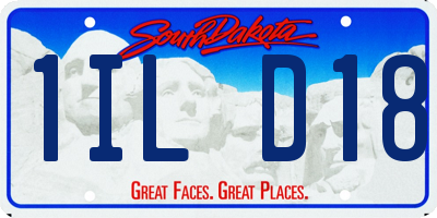 SD license plate 1ILD18