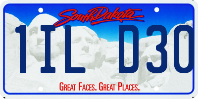 SD license plate 1ILD30