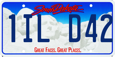 SD license plate 1ILD42