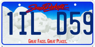 SD license plate 1ILD59