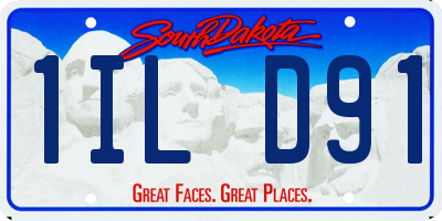 SD license plate 1ILD91