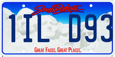 SD license plate 1ILD93