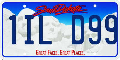 SD license plate 1ILD99