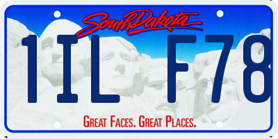 SD license plate 1ILF78