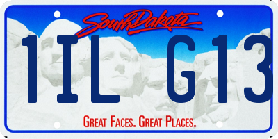 SD license plate 1ILG13