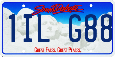SD license plate 1ILG88
