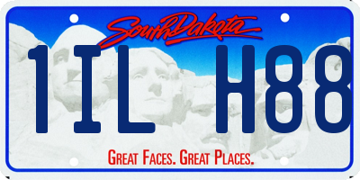 SD license plate 1ILH88