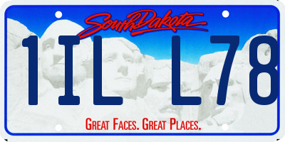 SD license plate 1ILL78