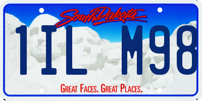 SD license plate 1ILM98