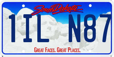 SD license plate 1ILN87