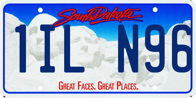 SD license plate 1ILN96