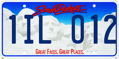 SD license plate 1ILO12