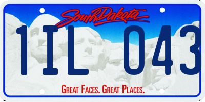 SD license plate 1ILO43