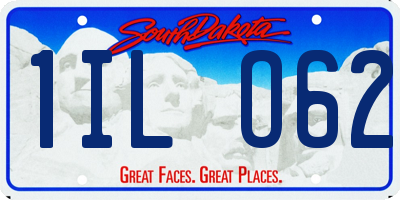 SD license plate 1ILO62