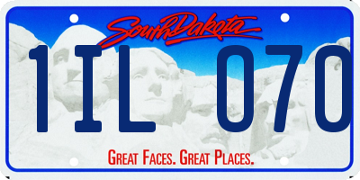 SD license plate 1ILO70
