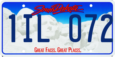 SD license plate 1ILO72