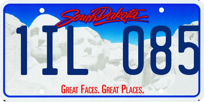 SD license plate 1ILO85