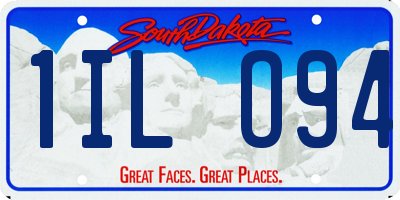 SD license plate 1ILO94