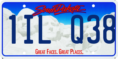 SD license plate 1ILQ38