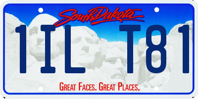 SD license plate 1ILT81