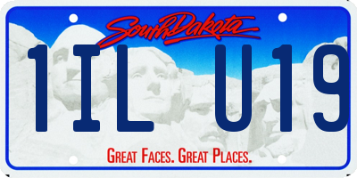 SD license plate 1ILU19