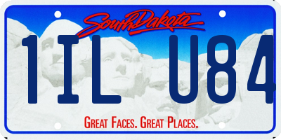 SD license plate 1ILU84