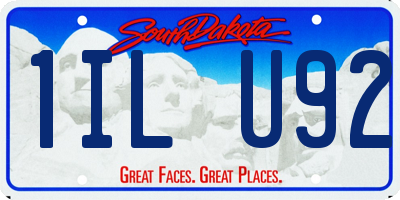 SD license plate 1ILU92