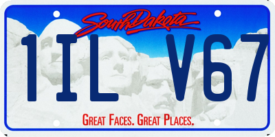 SD license plate 1ILV67