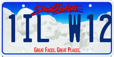 SD license plate 1ILW12