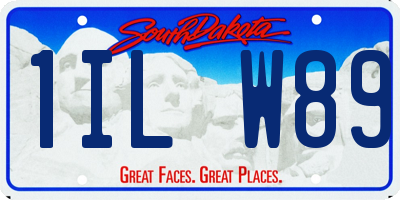 SD license plate 1ILW89