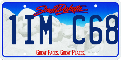 SD license plate 1IMC68