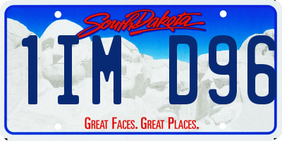 SD license plate 1IMD96