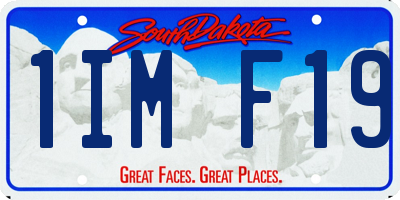 SD license plate 1IMF19