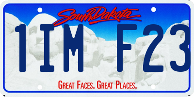 SD license plate 1IMF23