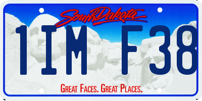 SD license plate 1IMF38