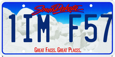 SD license plate 1IMF57