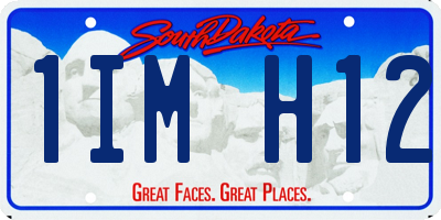 SD license plate 1IMH12