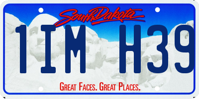 SD license plate 1IMH39